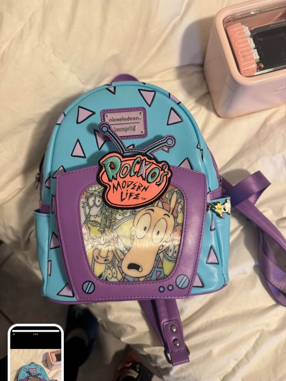 Nickelodeon Rocko's Modern Life Kids Backpack - Blue & Purple